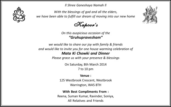 Wedding invitation card House Warming 8 - Parekh Cards